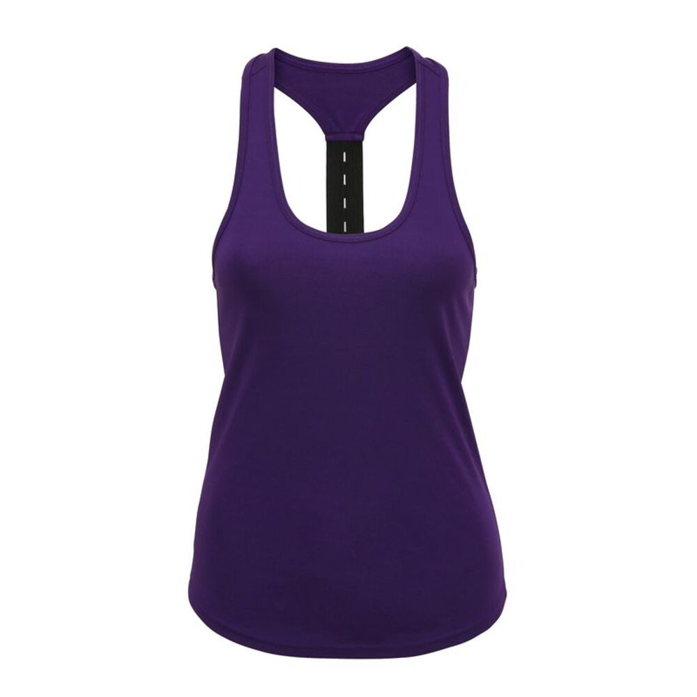 Tri Dri Womens/Ladies Performance Strap Back Tank Top / Purple